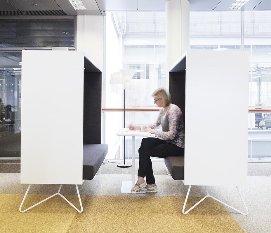 Acoustic study: INTO furniture reduce office noise pollution - Sanoma