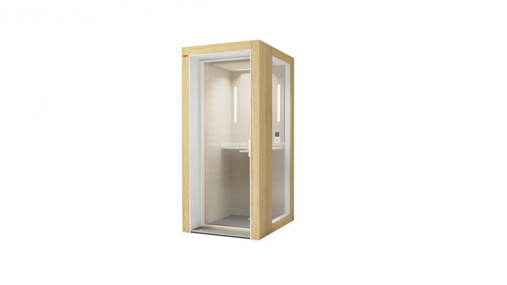 POD PHONE SMALL OAK äänieristetty puhelinkoppi
